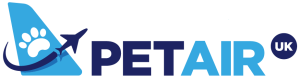 PetAir UK logo showing a pawprint on a blue aeroplane tail fin